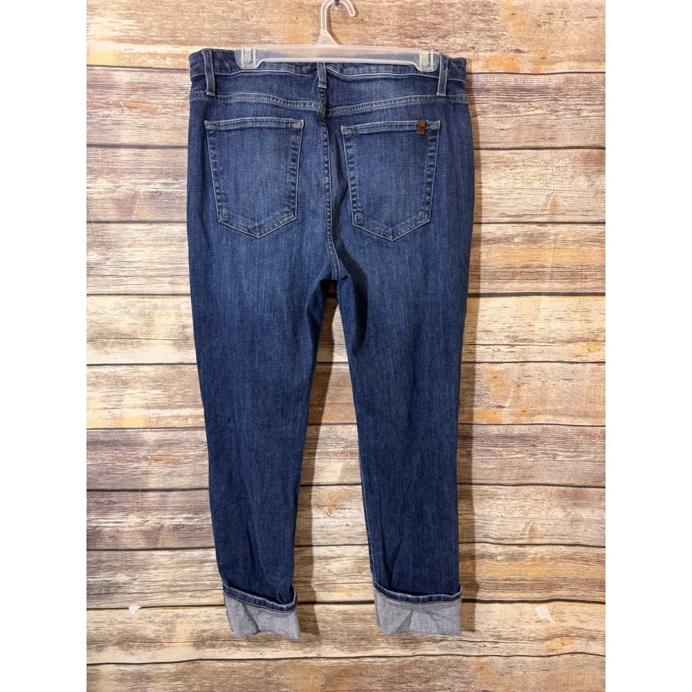Joe's Jeans Regina High Rise Crop Distressed Dark Wash Denim Jeans Size‎ 32